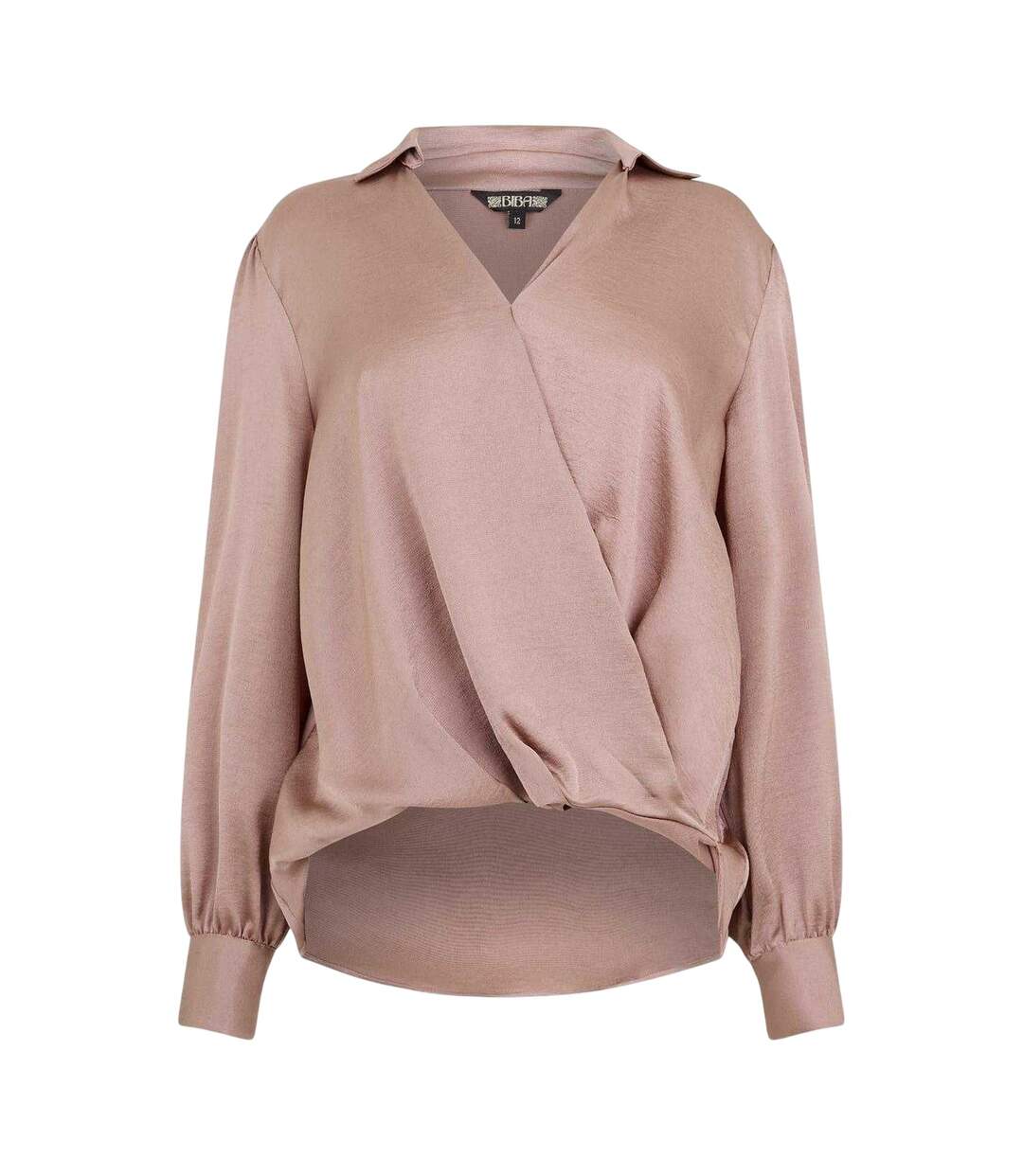 Chemise Manches Bouffantes Femme Taupe Biba-2