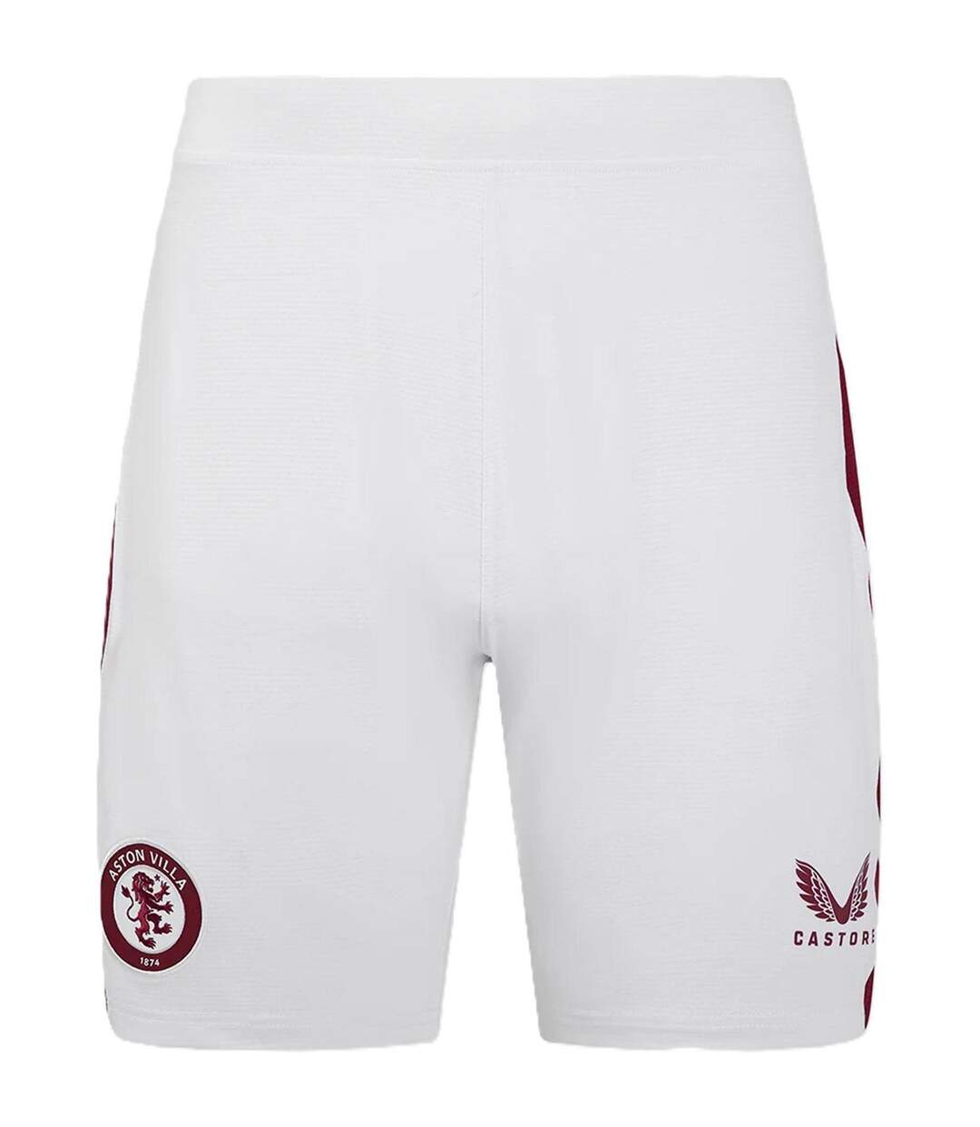 Womens/ladies Aston Villa Fc Football Shorts White Red Castore-1