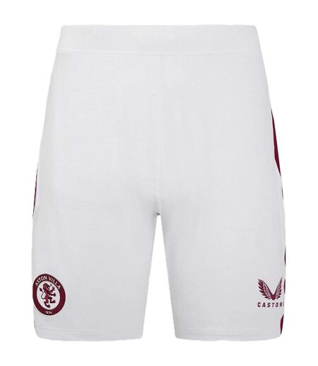 Womens/ladies Aston Villa Fc Football Shorts White Red Castore