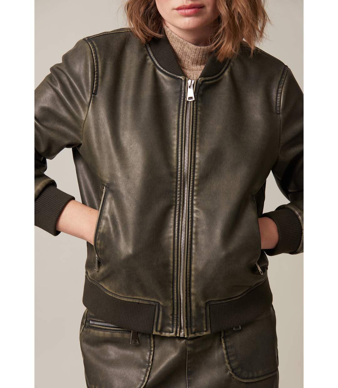 Blouson femme en simili-cuir LARA-1