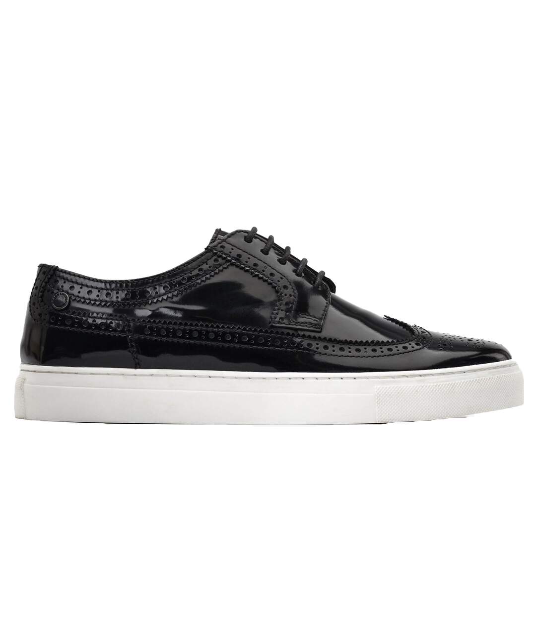 Chaussures brogues mickey homme noir Base London-3