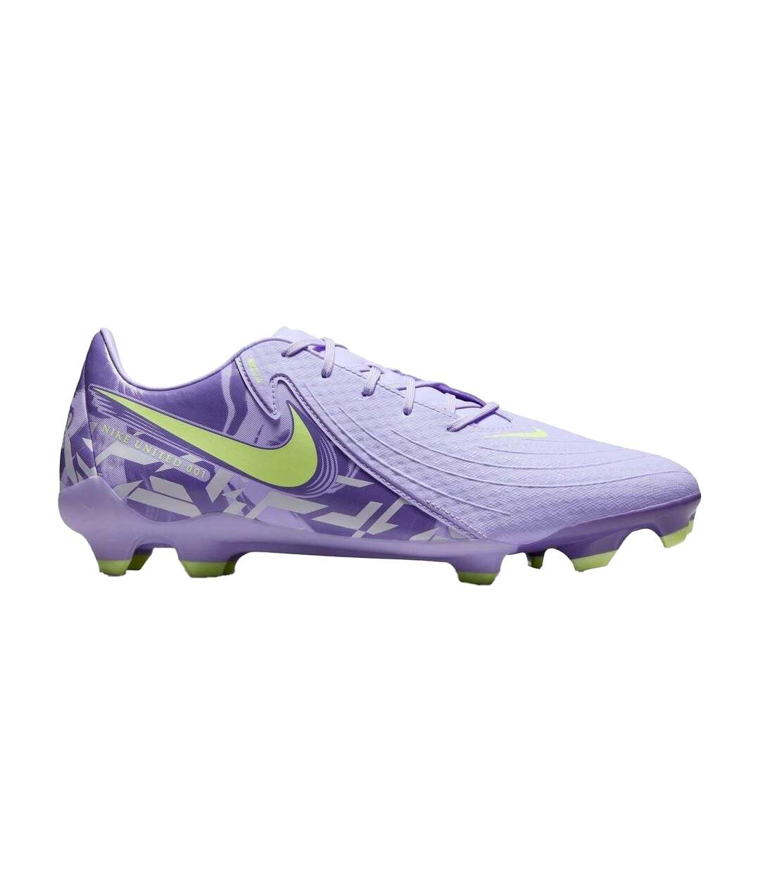Chaussures De Foot Pour Terrain Ferme Phantom Gx Academy Homme Violet Vert Fluo Nike-1