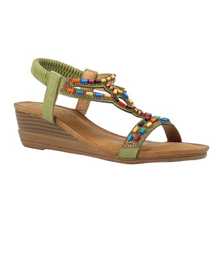 Sandales Epsom Femme Vert Lunar