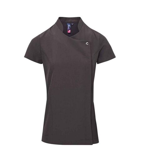 Womens/ladies blossom short sleeve tunic dark grey Premier