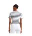 T-shirt Motif/style À Rayures Femme Blanc Bleu Marine French Connection-3