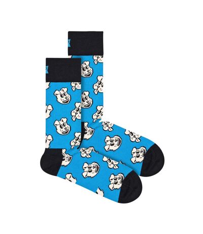 1 Pack Mens & Ladies Cotton Blue Doggo Design Socks