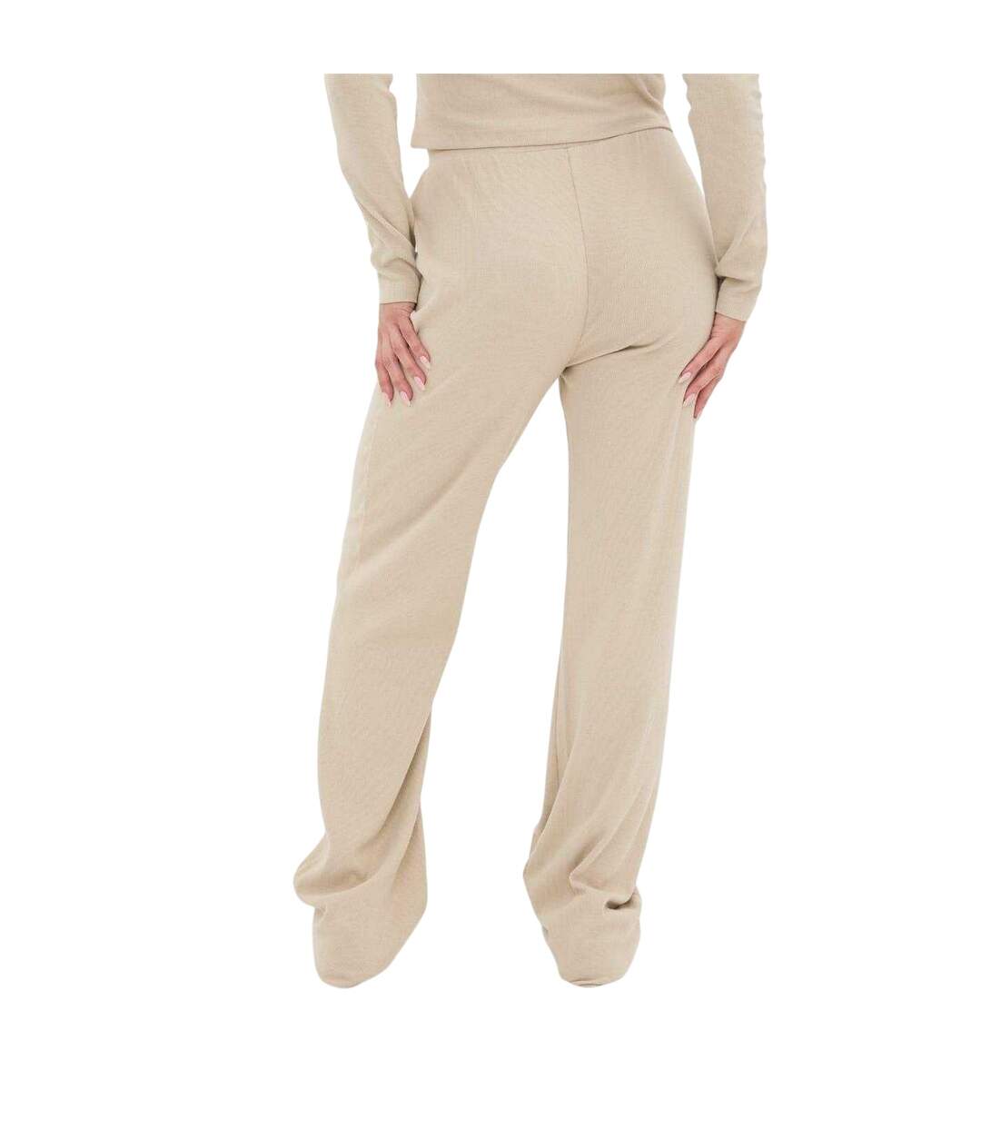 Womens/ladies Wide Leg Trousers Stone I Saw It First-3
