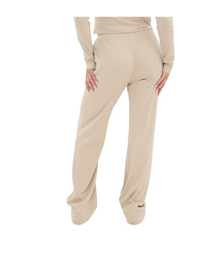 Womens/ladies Wide Leg Trousers Stone I Saw It First