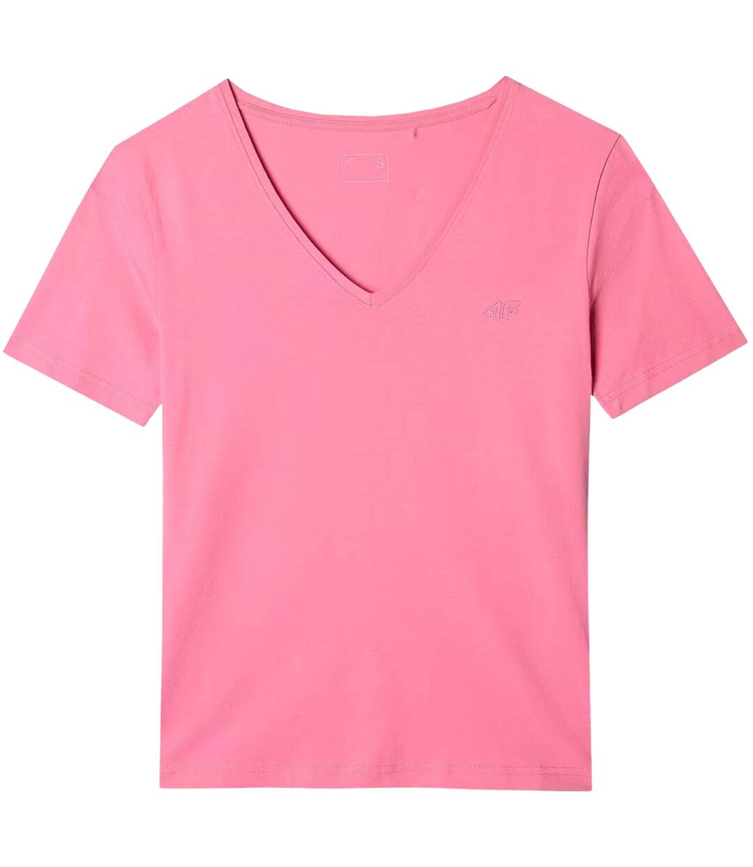 T-shirt Motif/style Logo F1649 Femme Rose 4F-2
