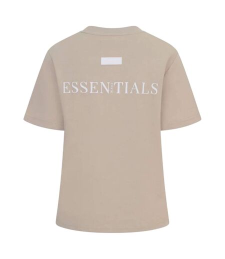 Womens/ladies Essentials Logo Boyfriend T-shirt Summer Sand Blank Essentials