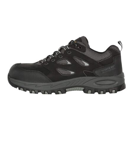 Mens mudstone safety trainers black/granite Regatta