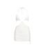 Womens/ladies Cut Out Slim Mini Dress White Honeyz-2
