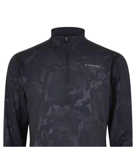 Haut Motif/style Camouflage Homme Noir Gym King