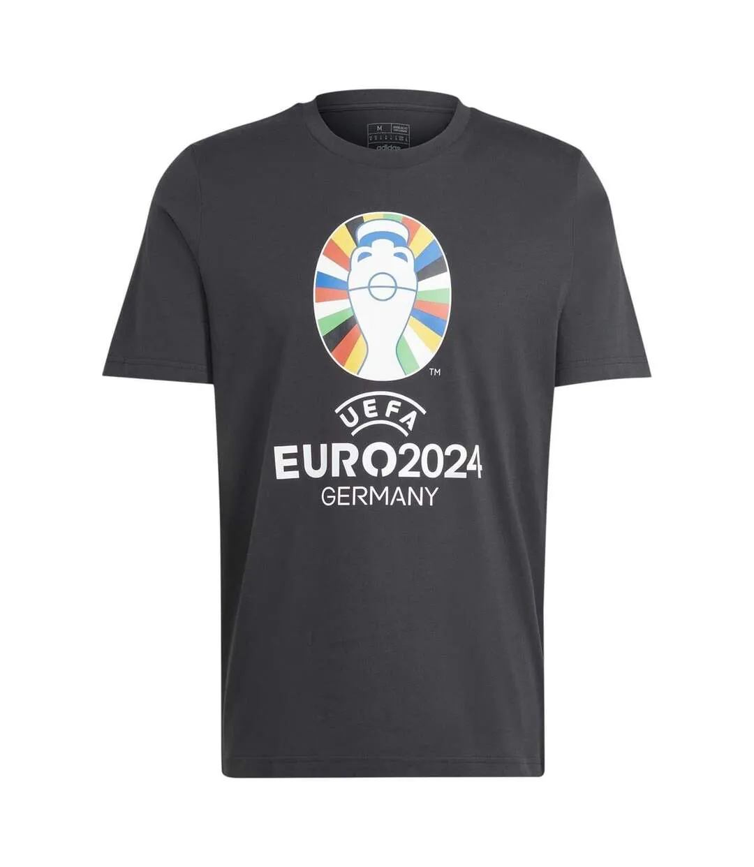 Mens Euro 2024 T-shirt Black Adidas-2