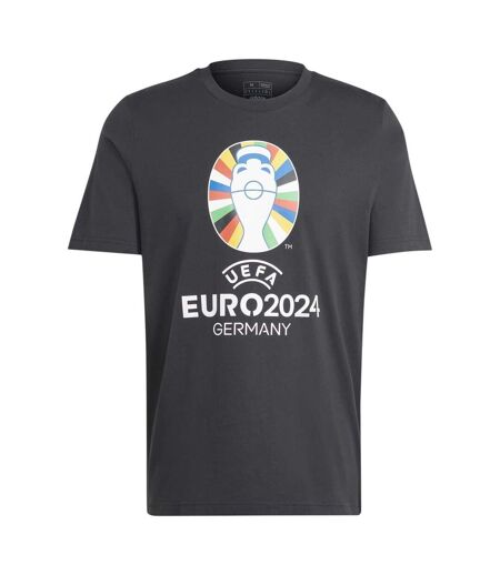 Mens Euro 2024 T-shirt Black Adidas