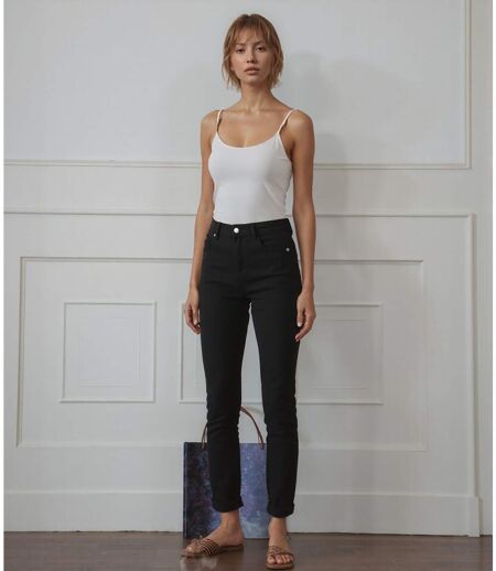 jeans mom fit noir femme en grande taille - Taille haute - Coupe confort et élégance