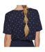 T-shirt marine à pois femme vila mooney-2