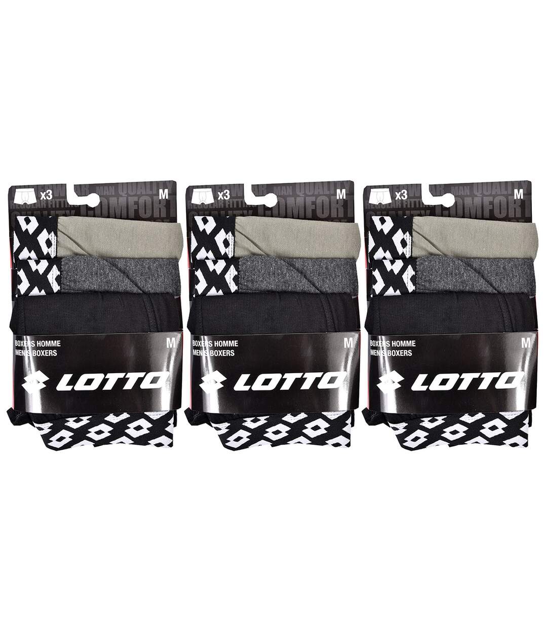 Boxer homme LOTTO Pack de 9 Boxers 0960-3