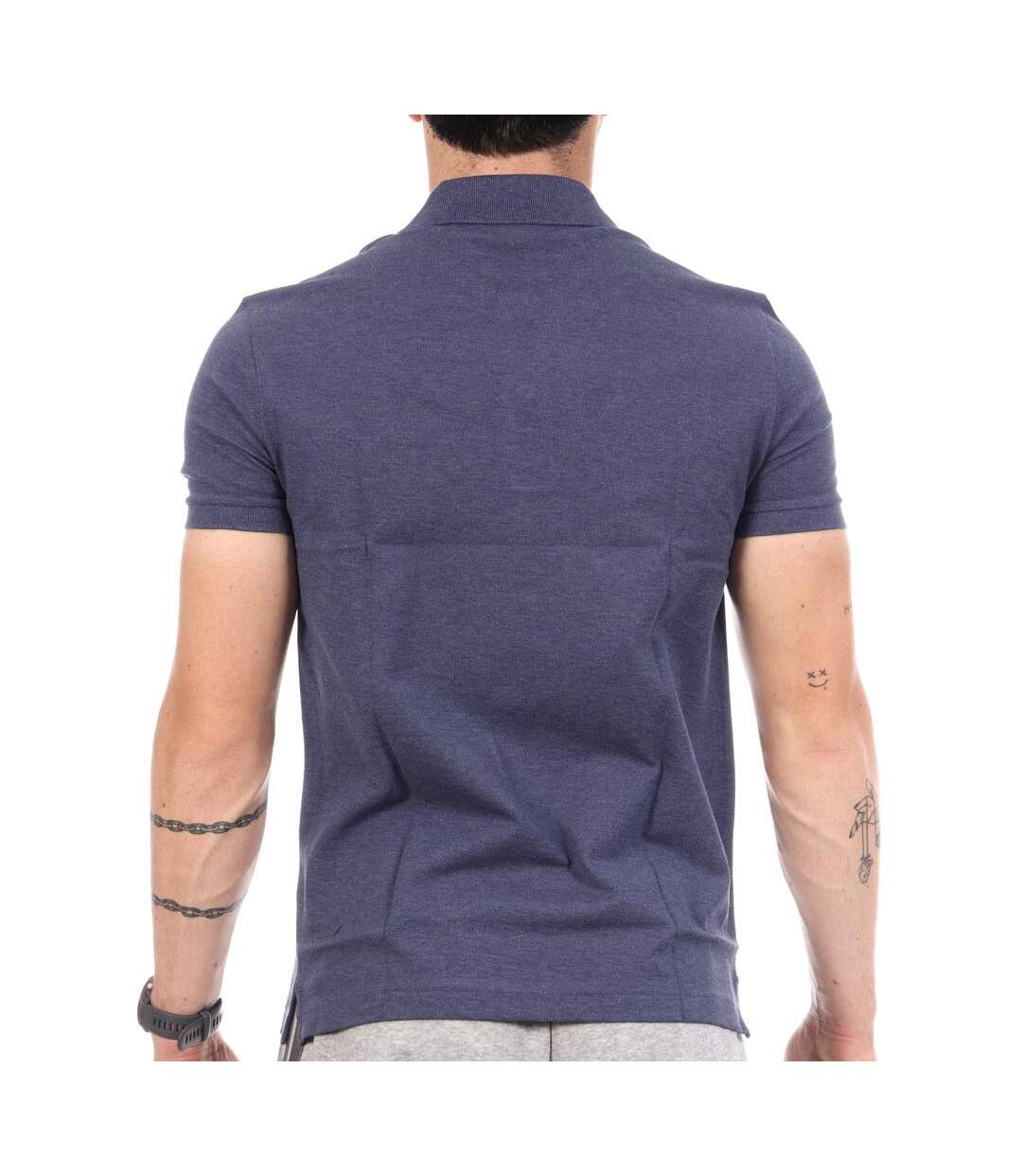 Polo bleu foncé homme lacoste l.12.12 slim-2
