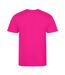 Just Cool Mens Performance Plain T-Shirt (Hyper Pink)