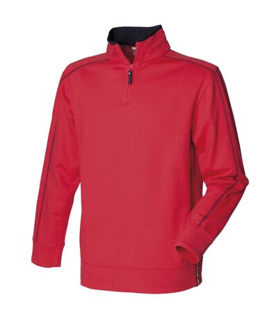 Front Row - Sweatshirt à fermeture zippée - Homme (Rouge/Bleu marine) - UTRW508