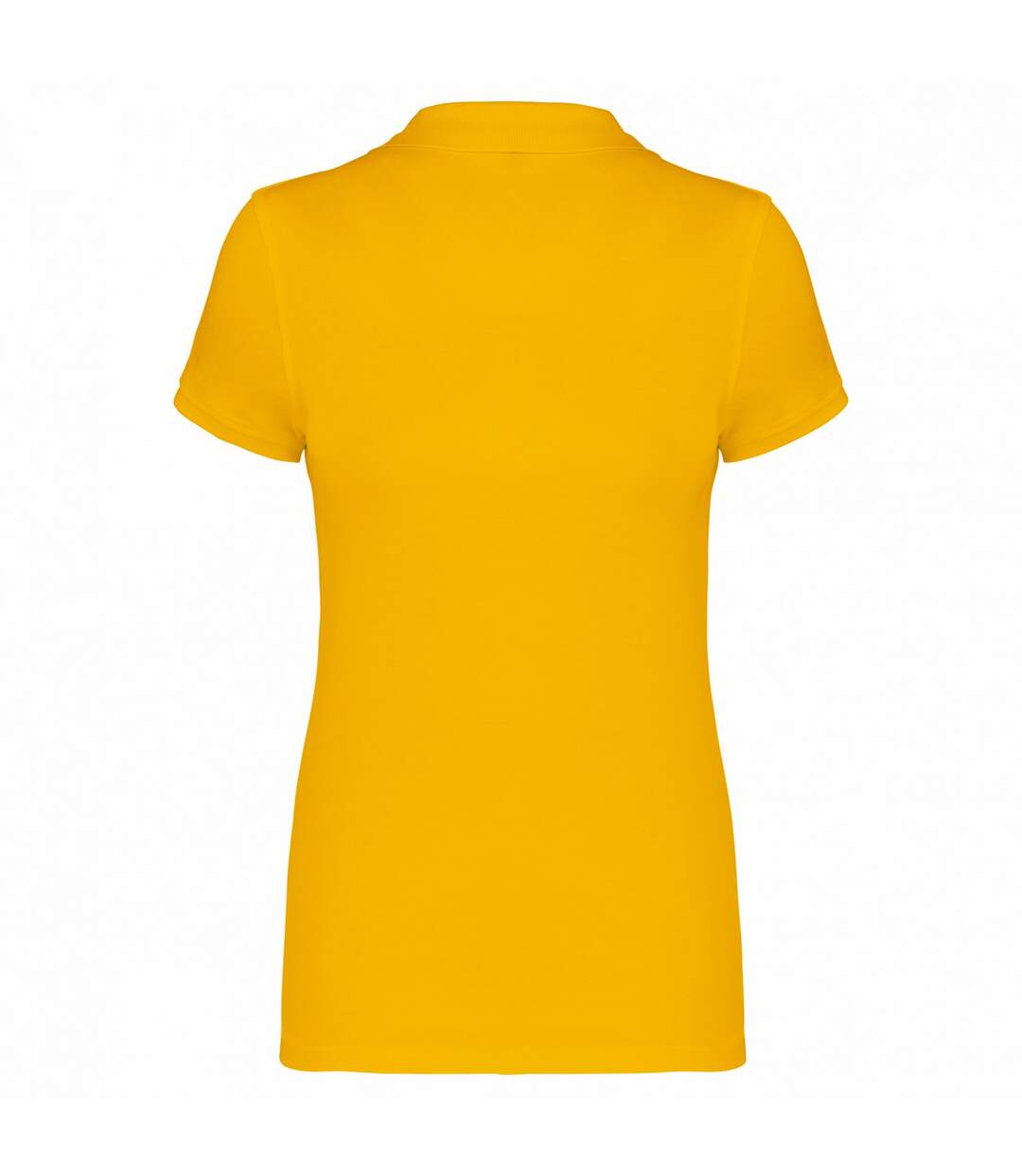 Womens/ladies pique polo shirt yellow Kariban