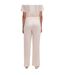 Bas De Pyjama Motif/style À Rayures Femme Rose Pastel Off White-3