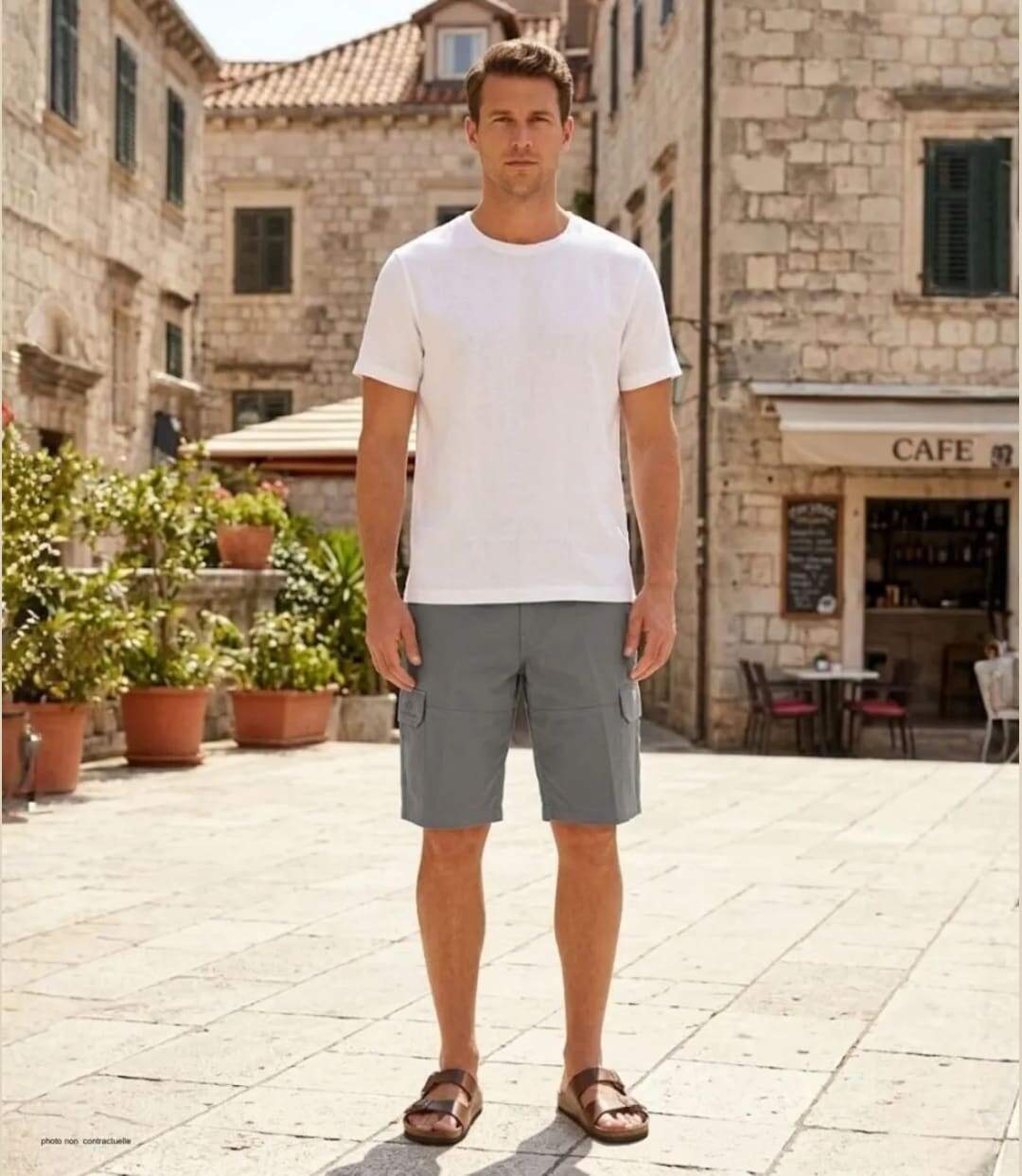 Bermuda WINCHESTER IVANHOE2 uni en coton : le short robuste et élégant pour affronter l'été-5