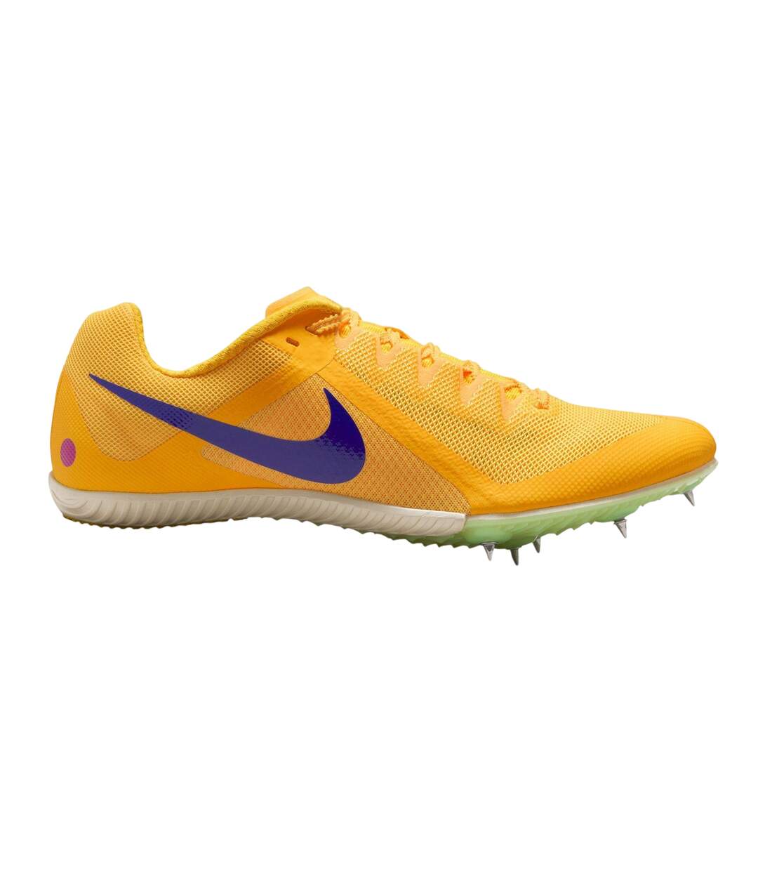 Mens Zoom Rival Multi Running Athletic Shoe Spikes Orange Citron Nike-1
