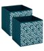 Lot de 2 boites de rangement OLIVIA - L. 31 x l.31 x H. 31 cm - Bleu-1