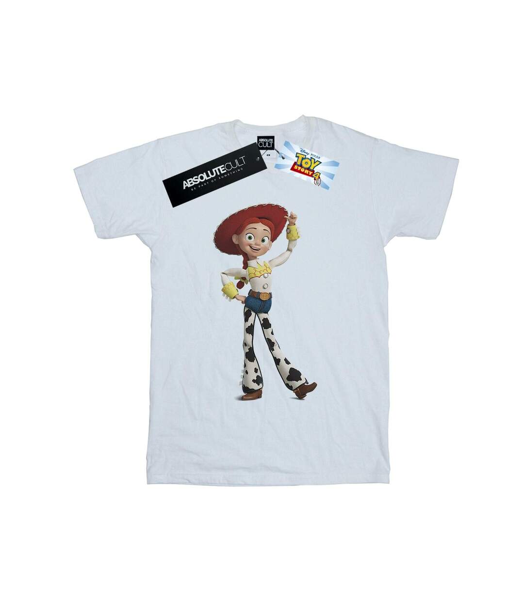 Disney Womens/Ladies Toy Story Jessie Pose Cotton Boyfriend T-Shirt (Blanc) - UTBI46939-1