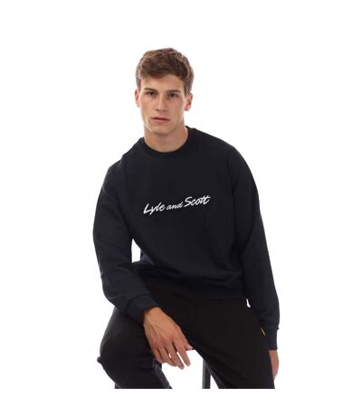 Sweat Style Texte Homme Bleu Marine Blanc Lyle & Scott