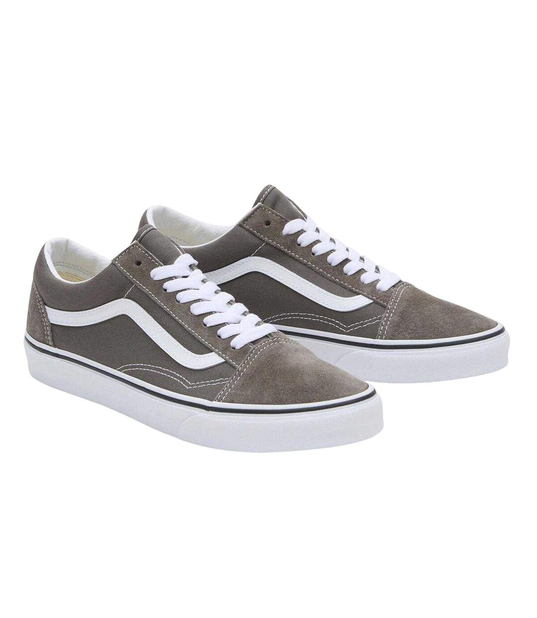 Mens Old Skool Canvas Trainers Grey Vans-4