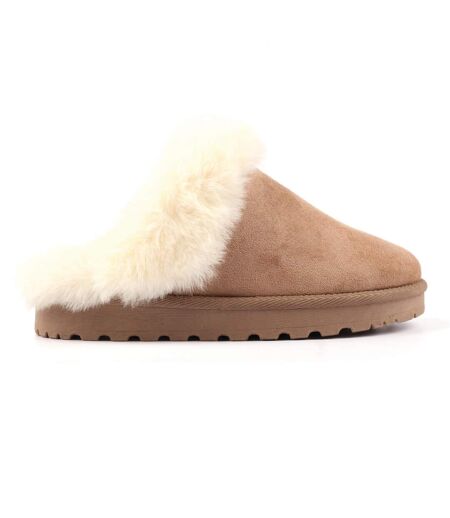 Chaussons Mules Nevis Femme Marron Clair Lunar