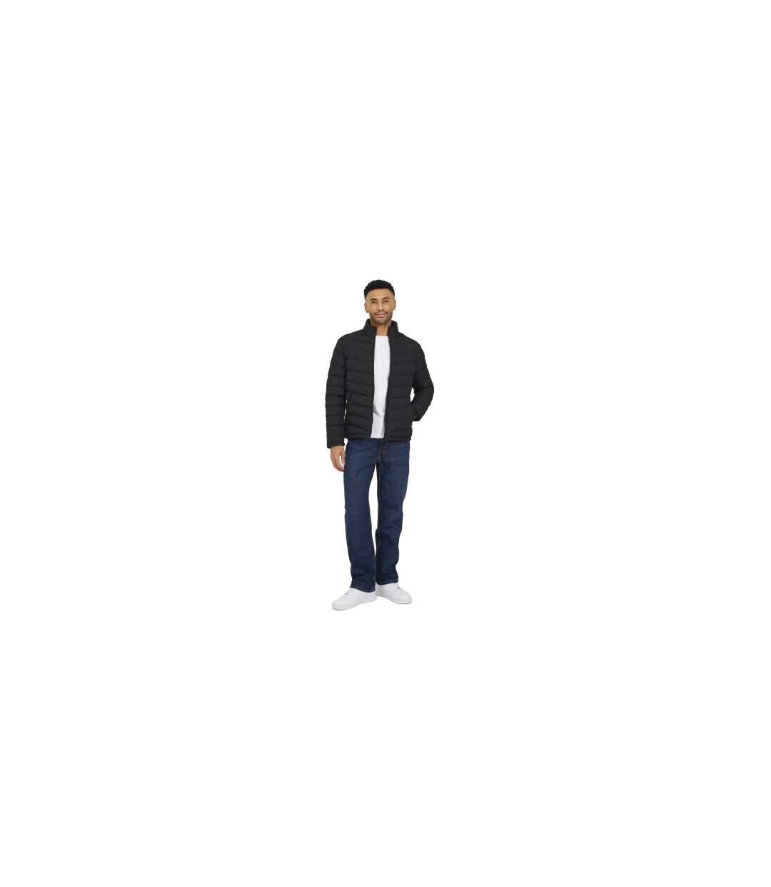 Doudoune Matelassée Motif/style Matelassé Homme Noir Brave Soul-1
