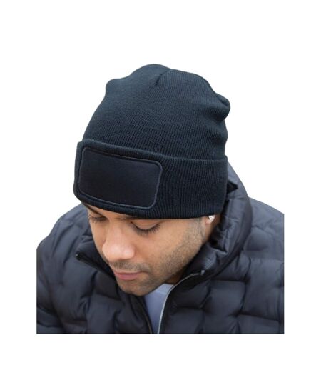 Unisex adult thinsulate printer patch beanie navy Result Winter Essentials