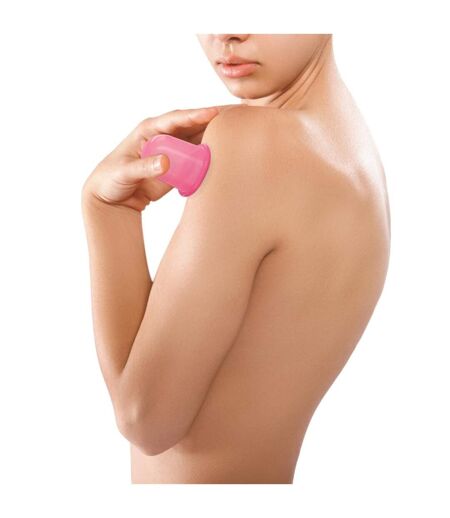 Lot de 2 Ventouses Silicone Cellulite 8cm Rose