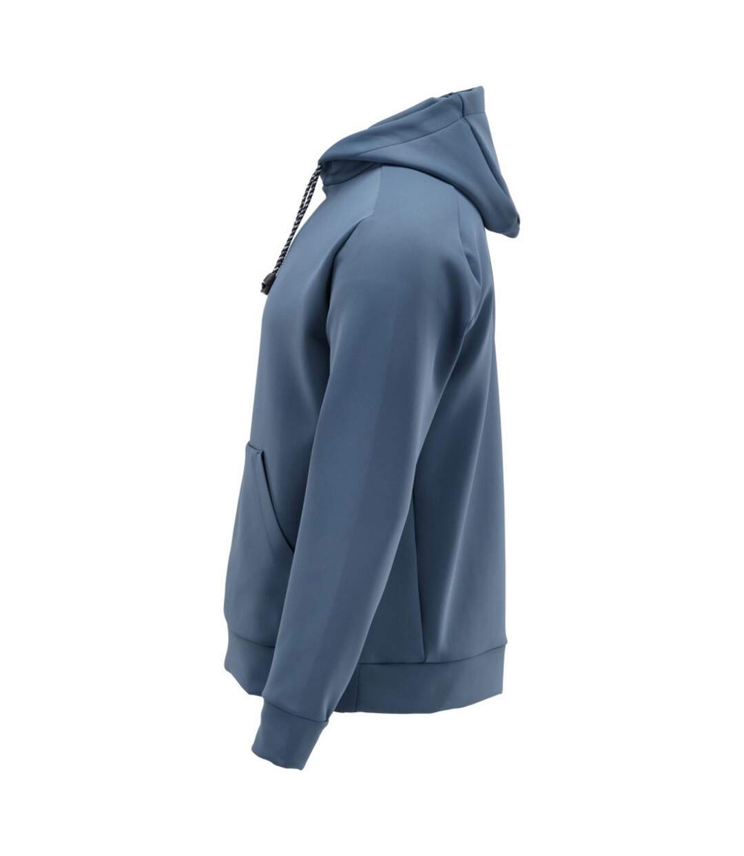 Mens Customised Plain Fleece Hoodie Stone Blue Mascot-4