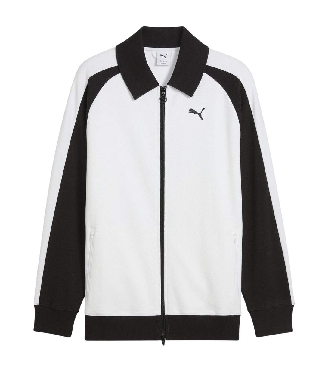 Mens T7 Tracksuit Top White Black Puma-2