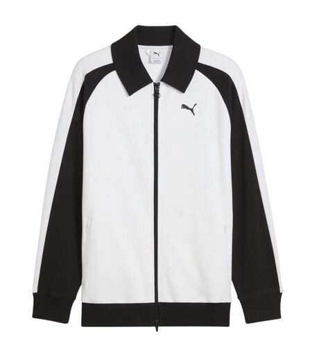 Mens T7 Tracksuit Top White Black Puma