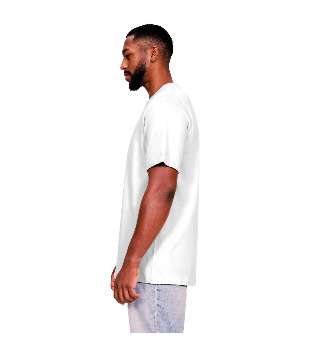 Mens Core Ringspun Cotton T-shirt White Casual Classics-3