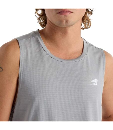 Mens Accelerate Running Tank Top Grey New Balance