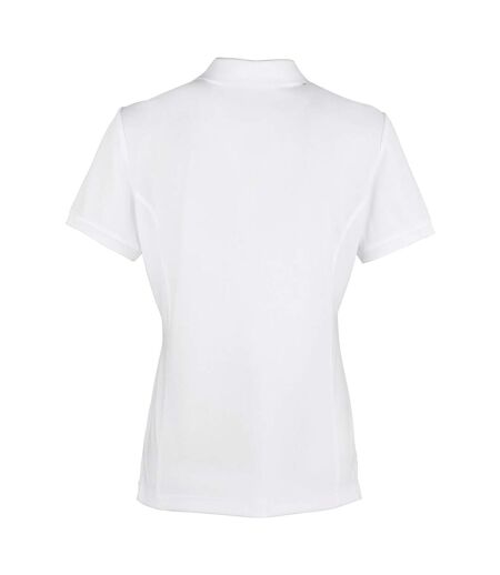 Coolchecker polo à manches courtes femme blanc Premier