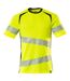 T-shirt Accelerate Safe Homme Jaune Fluo Noir Mascot-1