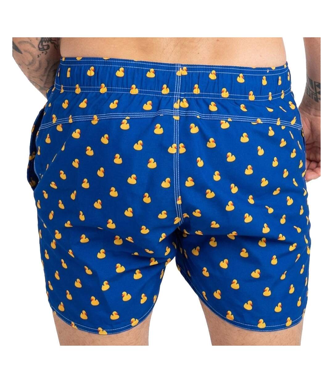 Maillot de bain bleu homme haute pression canard-2