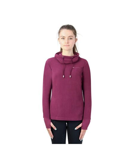 Womens/ladies Synergy Cowl Neck Sweatshirt Fig Hy