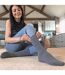 12 Pairs Ladies Plain Coloured Cotton Rich Dress Socks-3