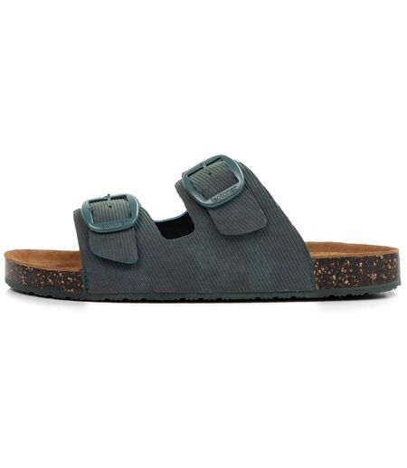 Isotoner Sandales femme à doubles brides ultra confortables, semelle intérieure cuir