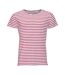 T-shirt Miles Homme Blanc Rouge SOLS-1