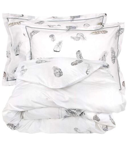 Parure de lit percale PLUMES Taie 50x70 cm